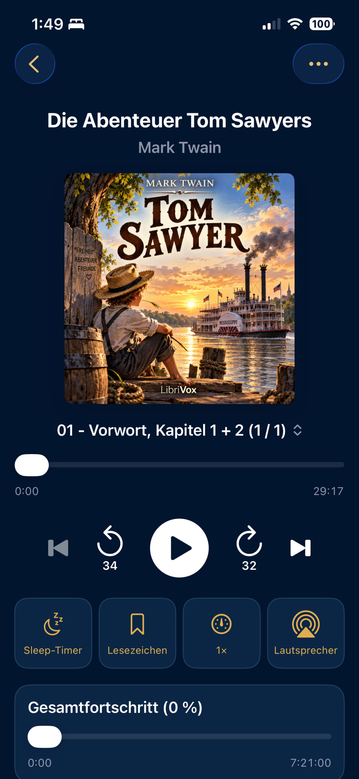 Wiedergabeansicht auf dem iPhone