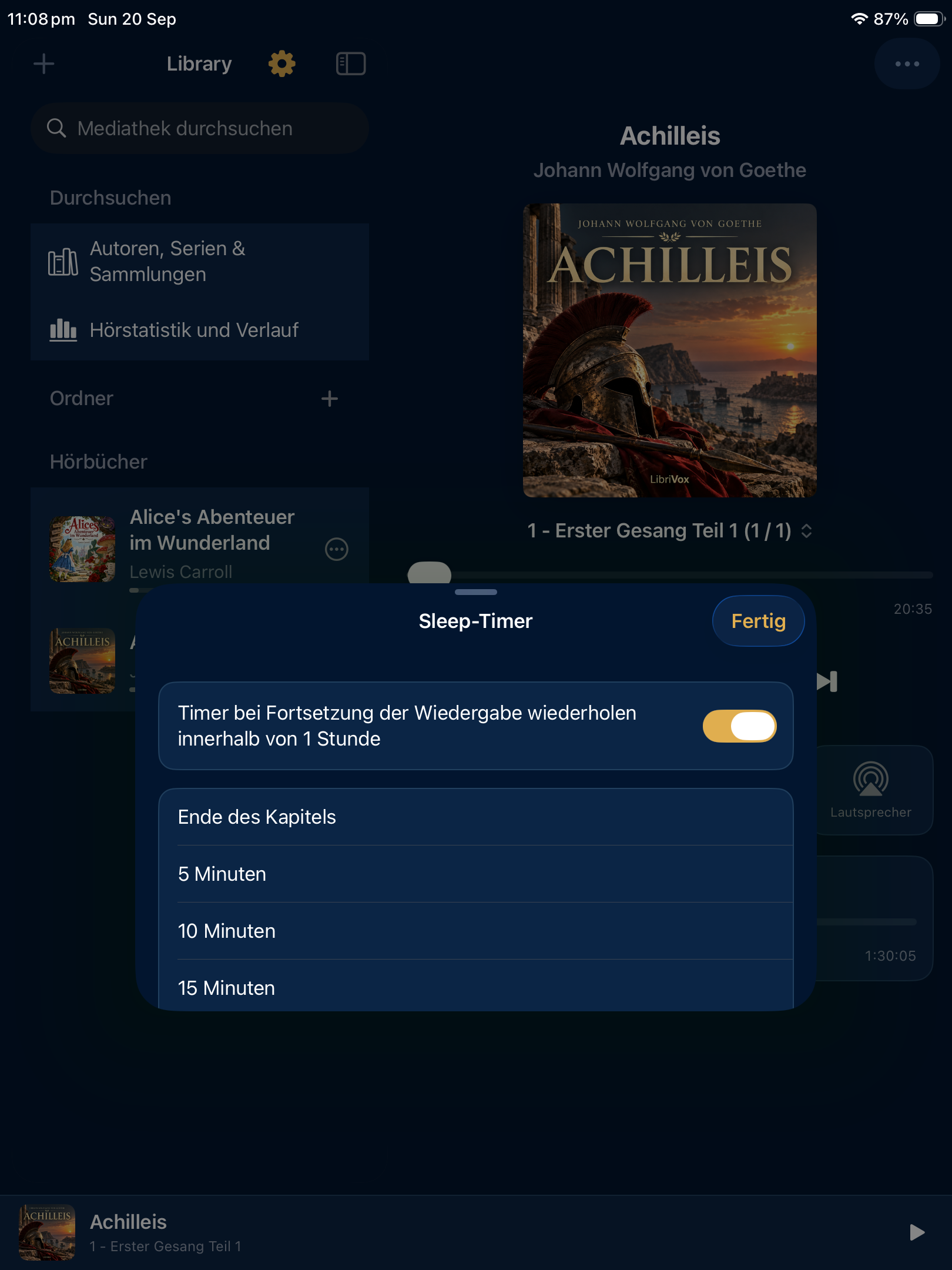 Kirshigo auf dem iPad