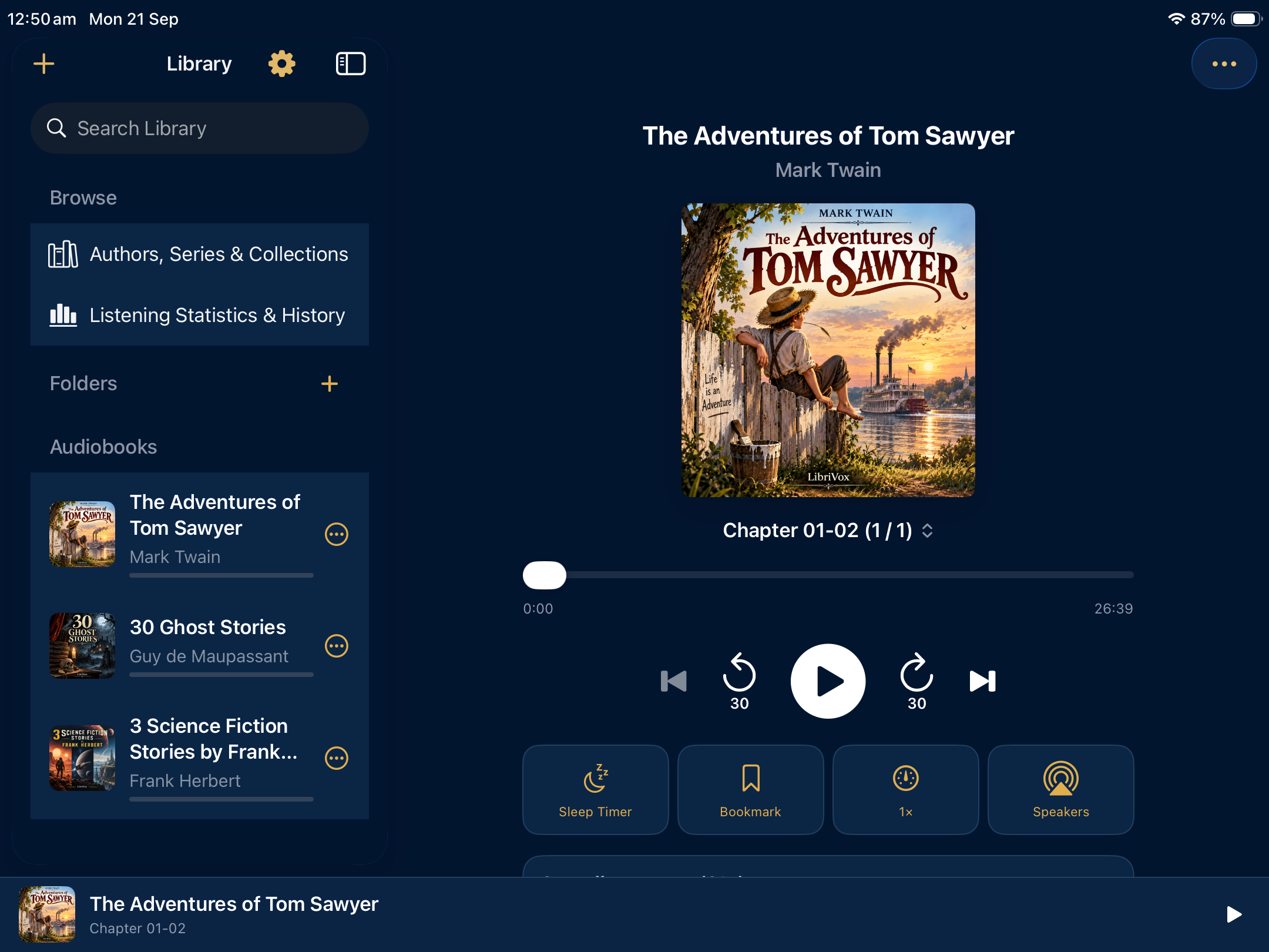 Kirshigo library and player on an iPad